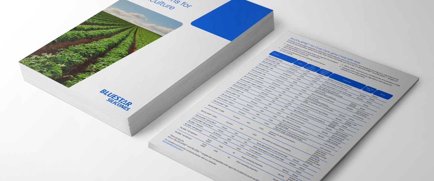 Silicone antifoams for agriculture flyer