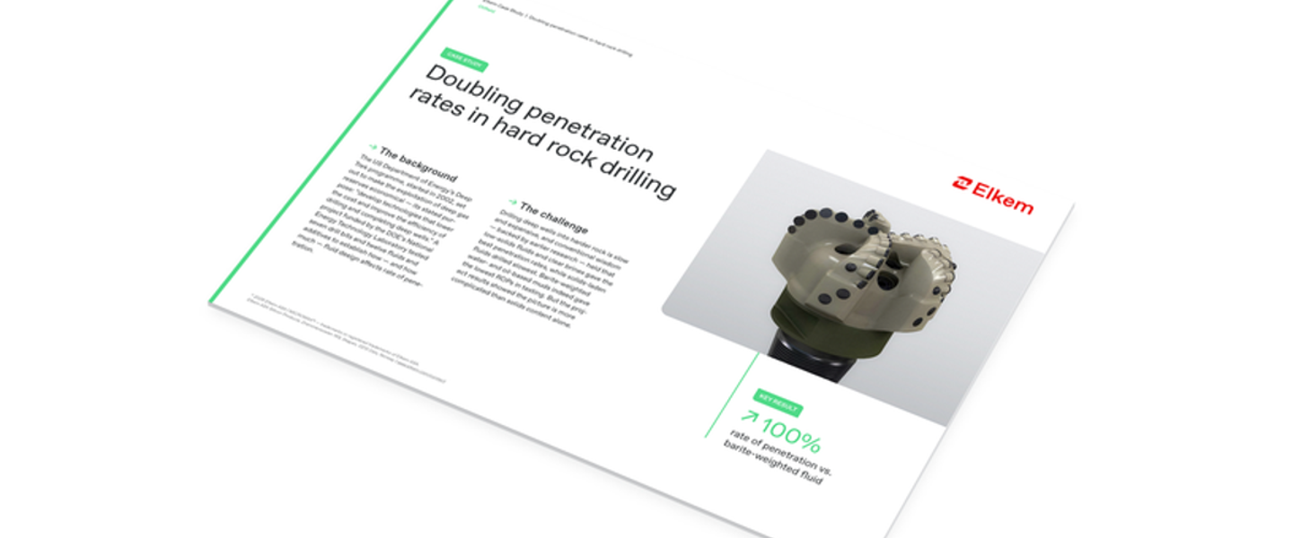 Case study Doubling penetration rates in hard rock drilling