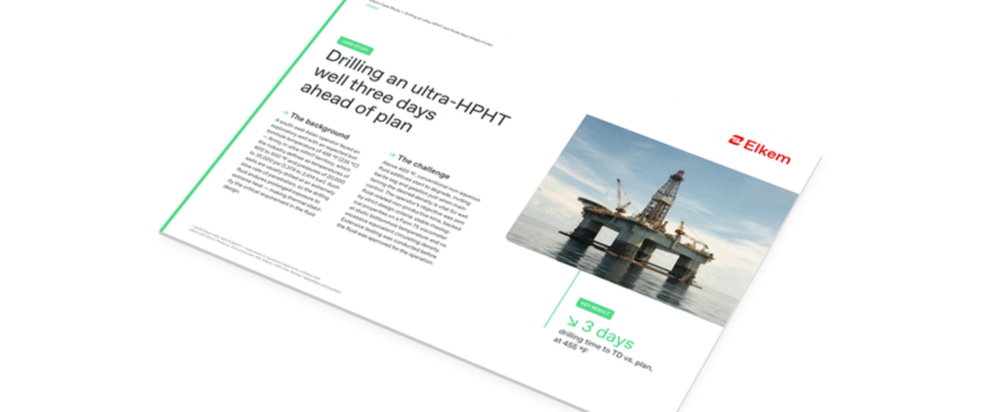 Case study Drilling an ultra-HPHT well three days ahead of plan