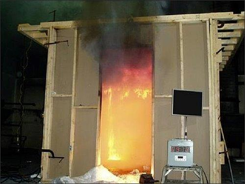 Gypsum board fire test